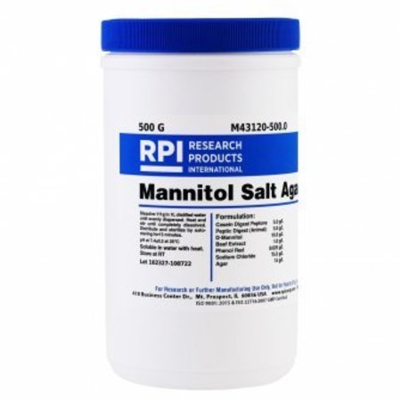 RPI Mannitol Salt Agar, 500 G M43120-500.0